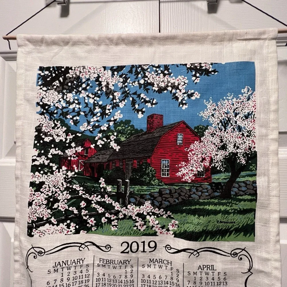 2019 Hanging Tea Towel Calendar Bless This House Red Barn Kay Dee 16